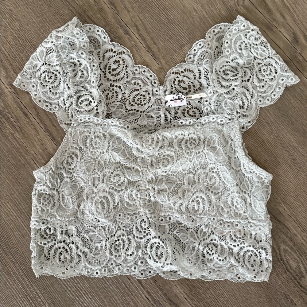 Free People Cream Lace Bralette